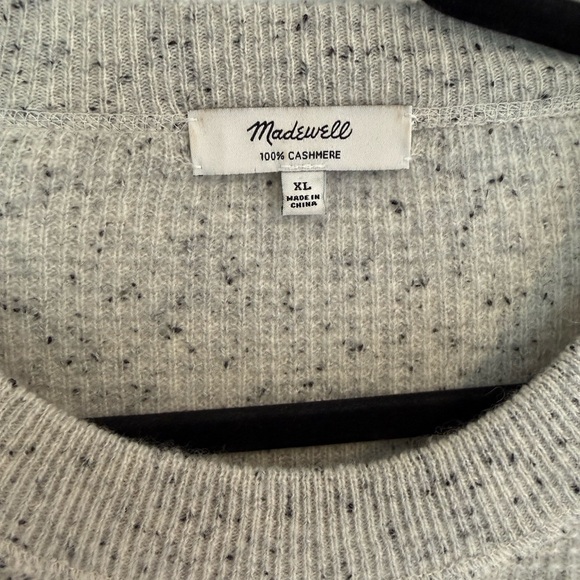 Madewell Speckled Gray Crew Neck Sweater - Picture 2 of 2